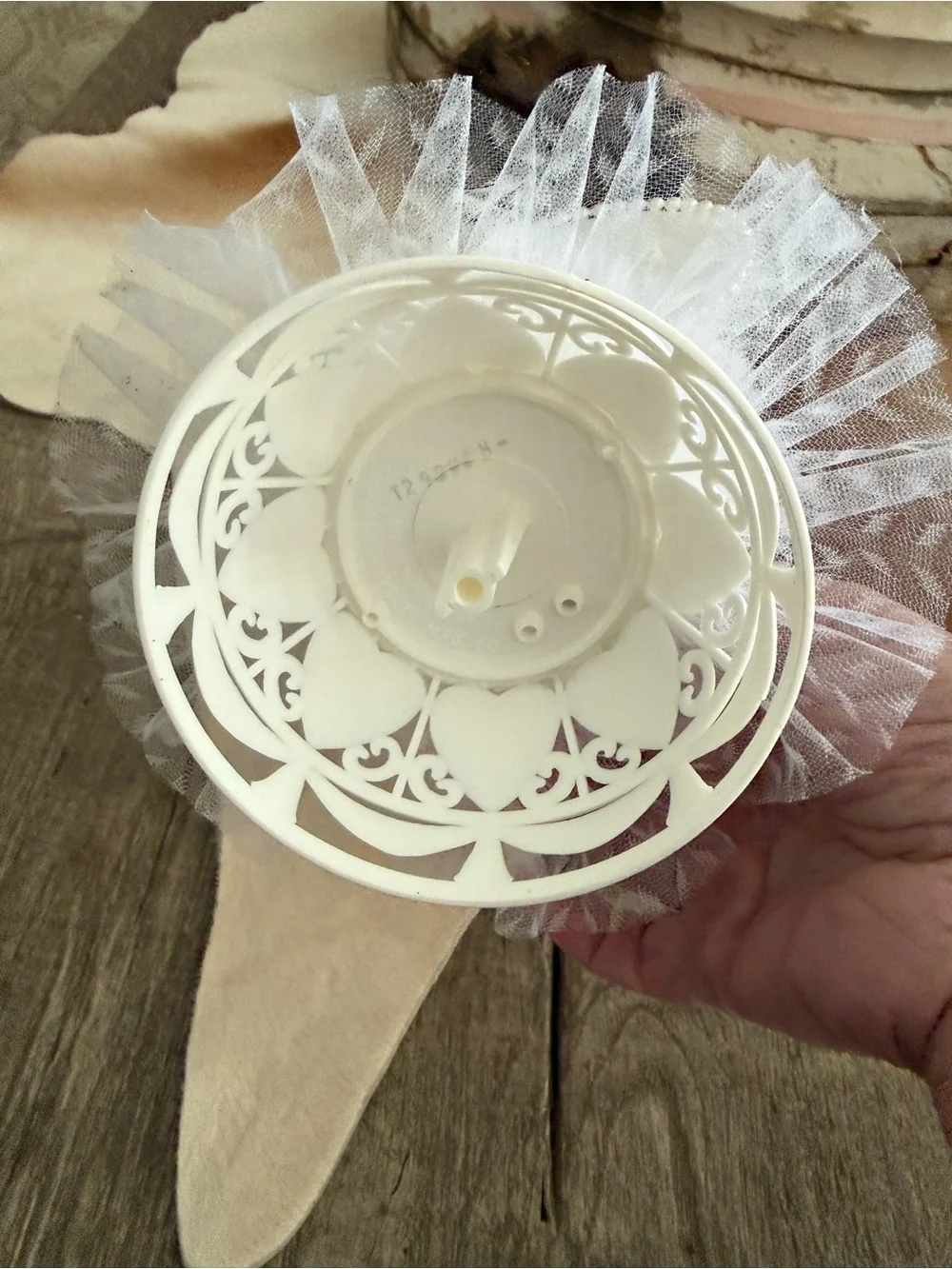Vintage Coast Novelty Love Birds White Wedding Bell Cake Topper with Doves